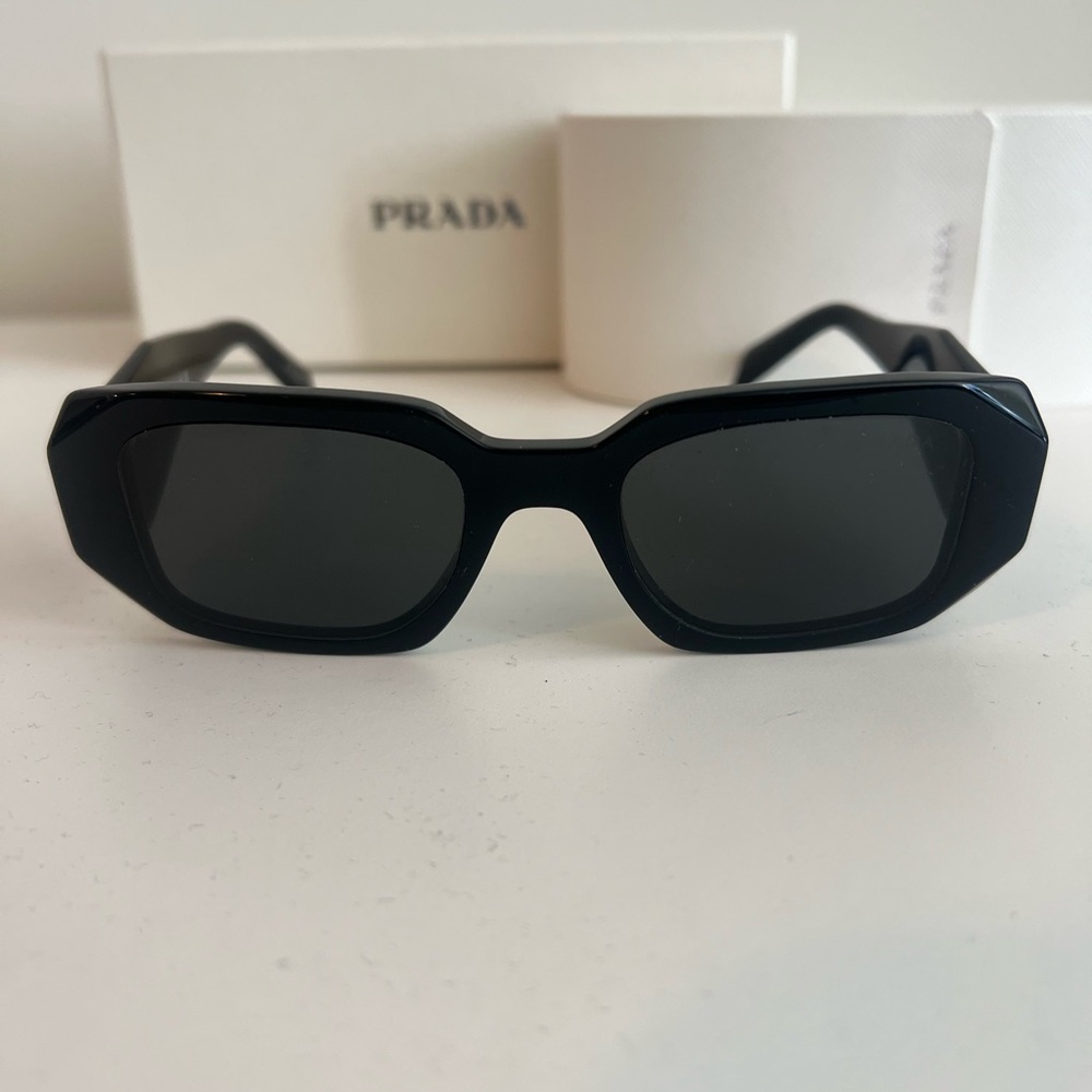 100% Authentic - Prada Symbole Sunglasses in Black comes with box , LIKE NEW